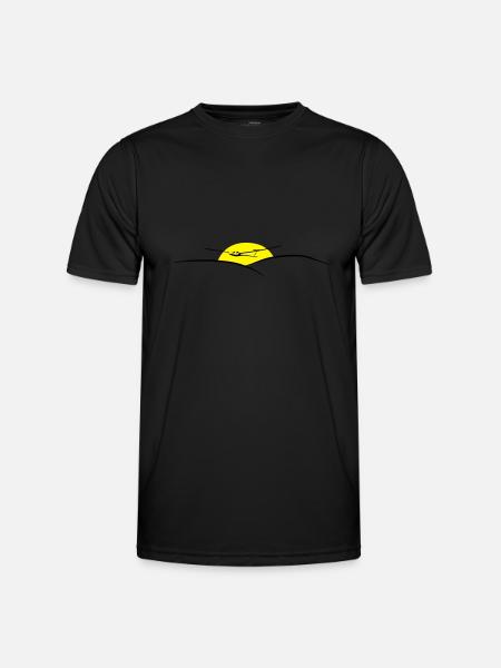 sonne segelflug - Männer Funktions-T-Shirt - Schwarz