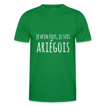 Ariège ariégois - T-shirt sport Homme - vert - Devant - AI Model Male 178 dark (178cm)
