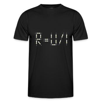 Electrical Engineering Electric Power Electric Current - Men's Functional T-Shirt - black - Front - AI Model Male 178 dark (178cm)