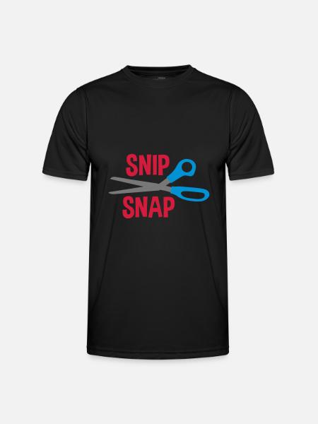 Snip, snap (scissors) - Men's Functional T-Shirt - black