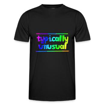 Typiquement inhabituel | | nerd Drôle | être différent - T-shirt sport Homme - noir - Devant - AI Model Male 178 dark (178cm)