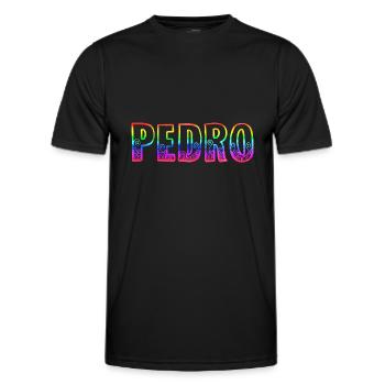 Pedro R's Rainbow - Men's Functional T-Shirt - black - Front - AI Model Male 178 dark (178cm)
