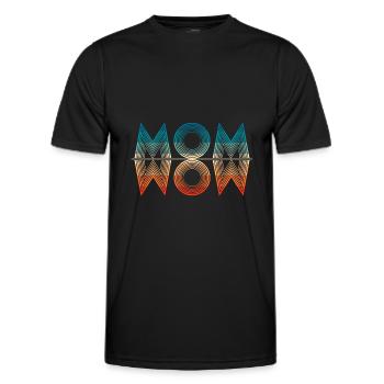 MOM WOW Mirror - Männer Funktions-T-Shirt - Schwarz - Vorne - AI Model Male 178 dark (178cm)