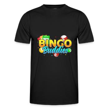 Bingo Buddies Joueur de Bingo Chanceux - T-shirt sport Homme - noir - Devant - AI Model Male 178 dark (178cm)