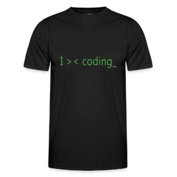 Ich liebe es, Programmierer zu programmieren - Männer Funktions-T-Shirt - Schwarz - Vorne - AI Model Male 178 dark (178cm)
