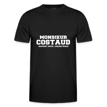 Monsieur costaud cadeau drôle musculation musclé - T-shirt sport Homme - noir - Devant - AI Model Male 178 dark (178cm)