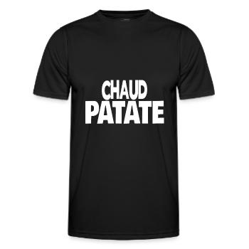 chaud patate - T-shirt sport Homme - noir - Devant - AI Model Male 178 dark (178cm)