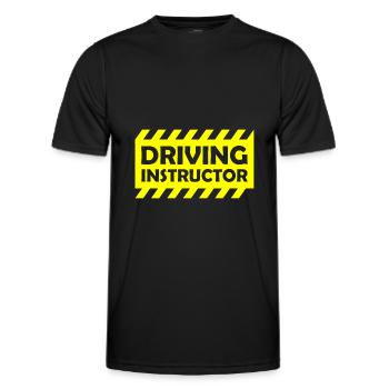 Instructeur de conduite - Avertissement - Instructeur de conduite - T-shirt sport Homme - noir - Devant - AI Model Male 178 dark (178cm)
