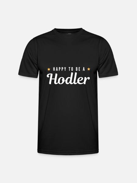 happy Hodler | Bitcoin & Cryptocurrency - Men's Functional T-Shirt - black