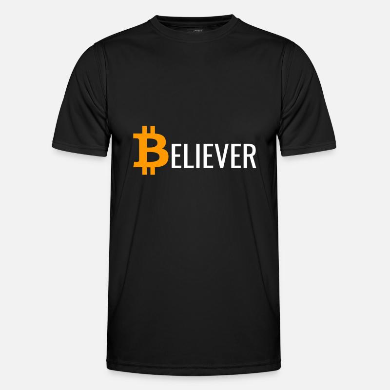 Bitcoin Believer BTC - Männer Funktions-T-Shirt - Schwarz