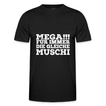 Sex Junggesellenabschied Muschi Spruch Humor - Männer Funktions-T-Shirt - Schwarz - Vorne - AI Model Male 178 dark (178cm)