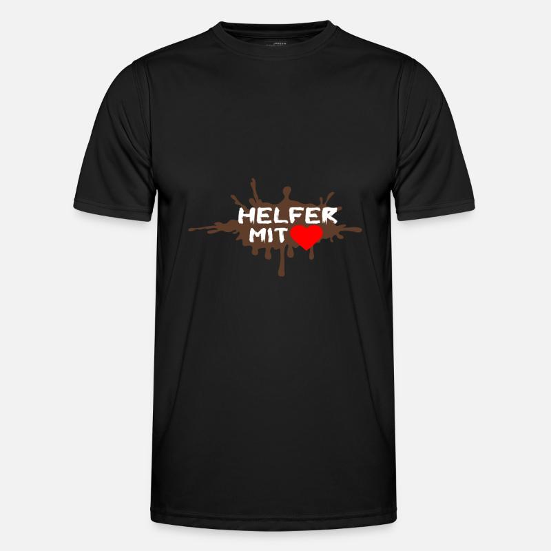 Helfer mit Herz Männer Funktions-T-Shirt