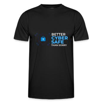 Cyber Security Information Computer Sicherheit - Männer Funktions-T-Shirt - Schwarz - Vorne - AI Model Male 178 dark (178cm)