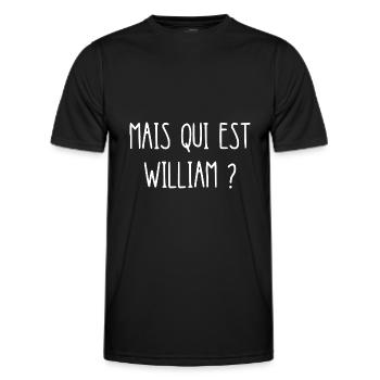 mais qui est william - T-shirt sport Homme - noir - Devant - AI Model Male 178 dark (178cm)