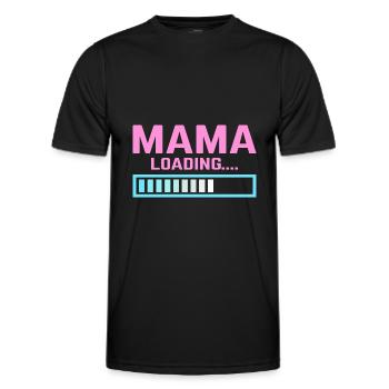 Maman charge maman maman - T-shirt sport Homme - noir - Devant - AI Model Male 178 dark (178cm)