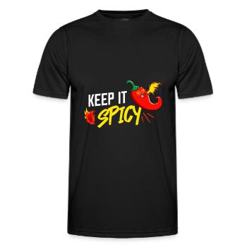 Piment piquant Jalapeno Habanero Poivre - T-shirt sport Homme - noir - Devant - AI Model Male 178 dark (178cm)