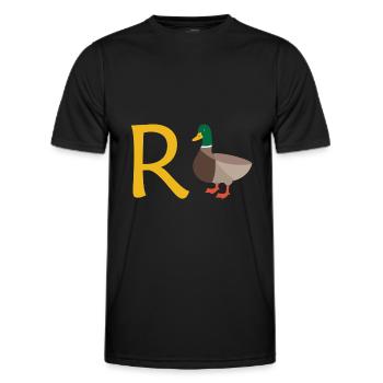 Rente Ente Ruhestand Pension Frührente Geschenk - Männer Funktions-T-Shirt - Schwarz - Vorne - AI Model Male 178 dark (178cm)