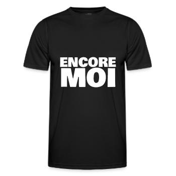 encore moi - T-shirt sport Homme - noir - Devant - AI Model Male 178 dark (178cm)