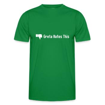 Greta hasst das - Männer Funktions-T-Shirt - Kelly Green - Vorne - AI Model Male 178 dark (178cm)