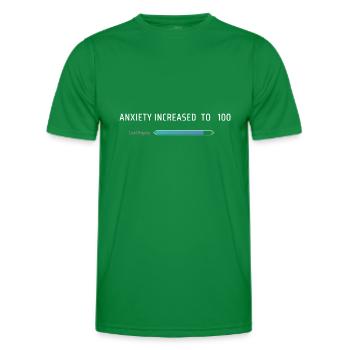 L’anxiété a augmenté à 100 - T-shirt sport Homme - vert - Devant - AI Model Male 178 dark (178cm)