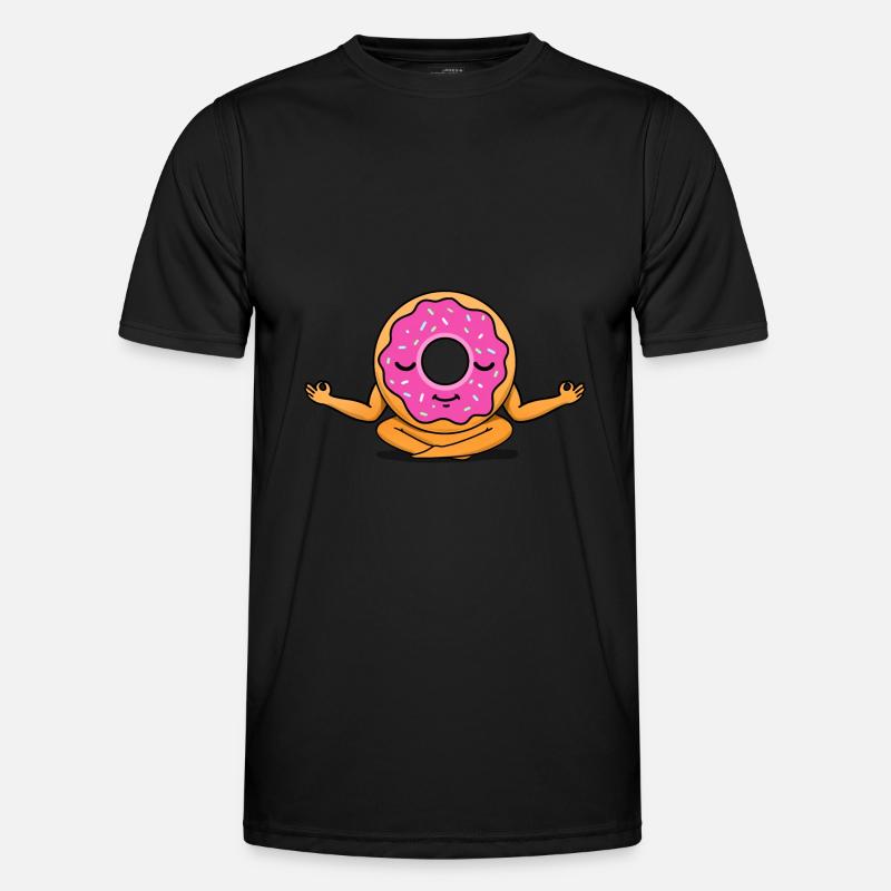 Meditierender Donut Männer Funktions-T-Shirt