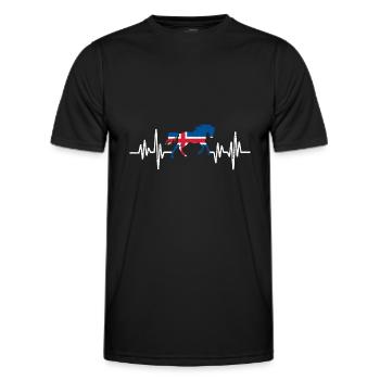 Islandpferde Herzschlag Isi Toelt Tölt Isländer Pf - Männer Funktions-T-Shirt - Schwarz - Vorne - AI Model Male 178 dark (178cm)