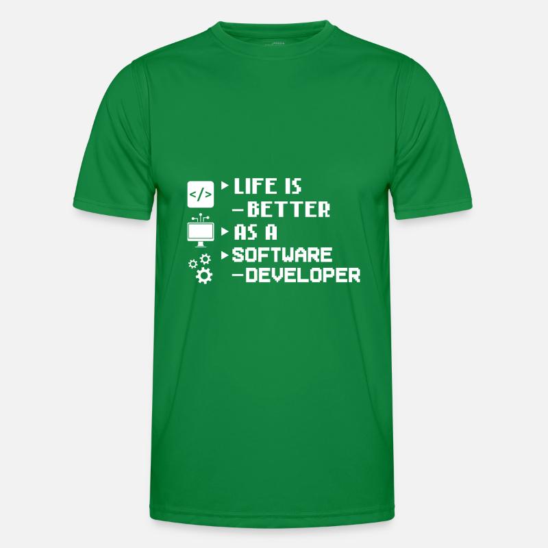 Software Entwicklung Softwareentwickler Entwickler Männer Funktions-T-Shirt