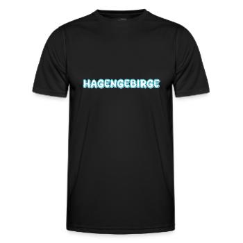 Trekking Hagen Mountains - Men's Functional T-Shirt - black - Front - AI Model Male 178 dark (178cm)