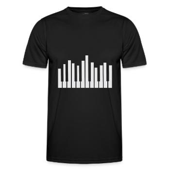 Tastatur Klaviertasten Musikinstrument Musiker - Männer Funktions-T-Shirt - Schwarz - Vorne - AI Model Male 178 dark (178cm)