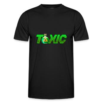 TOXIC Toxic | toxic toxic - Men's Functional T-Shirt - black - Front - AI Model Male 178 dark (178cm)