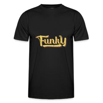 Rétro funky - T-shirt sport Homme - noir - Devant - AI Model Male 178 dark (178cm)