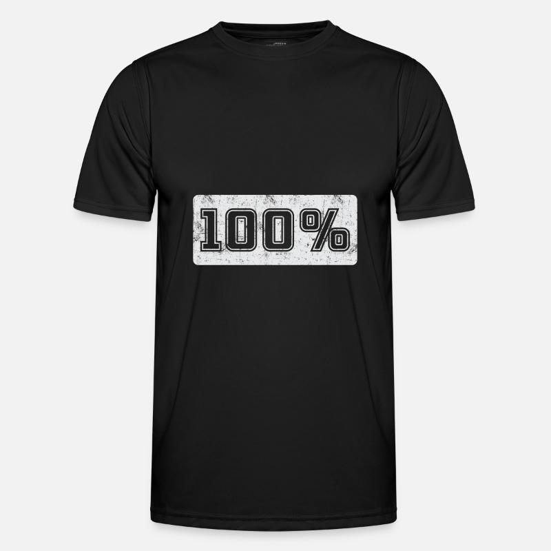 100 % Retro - Männer Funktions-T-Shirt - Schwarz