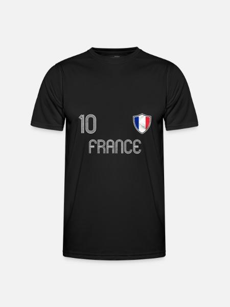 Frankreich Fußball Mannschaft - Männer Funktions-T-Shirt - Schwarz