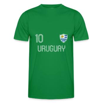 Uruguay Fußball Mannschaft - Männer Funktions-T-Shirt - Kelly Green - Vorne - AI Model Male 178 dark (178cm)