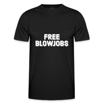 blowjob - Männer Funktions-T-Shirt - Schwarz - Vorne - AI Model Male 178 dark (178cm)