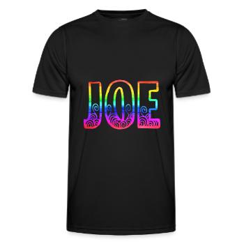 joe rs rainbow - Men's Functional T-Shirt - black - Front - AI Model Male 178 dark (178cm)