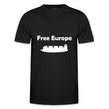 Liberté pour l’Europe - T-shirt sport Homme - noir - Devant - AI Model Male 178 dark (178cm)