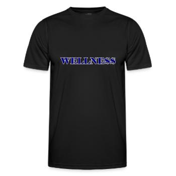 Elegant wellness lettering - Men's Functional T-Shirt - black - Front - AI Model Male 178 dark (178cm)