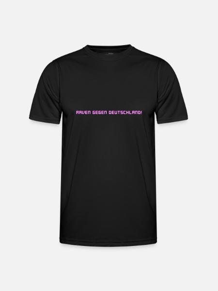 Raven gegen Deutschland! - Männer Funktions-T-Shirt - Schwarz