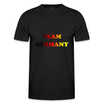 Team Germany - Men's Functional T-Shirt - black - Front - AI Model Male 178 dark (178cm)