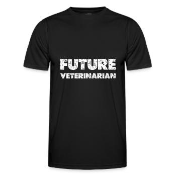 Future Veterinarian Veterinarian Veterinarian Tierliebhab - Men's Functional T-Shirt - black - Front - AI Model Male 178 dark (178cm)