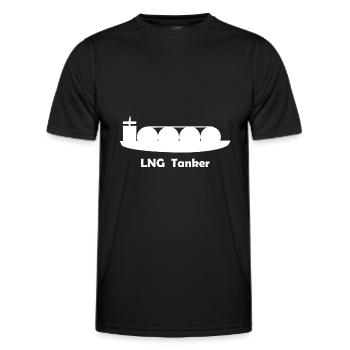 Der LNG Tanker - Männer Funktions-T-Shirt - Schwarz - Vorne - AI Model Male 178 dark (178cm)