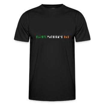 Saint Patrick's Day Is Slainte Patrick's Day - Men's Functional T-Shirt - black - Front - AI Model Male 178 dark (178cm)