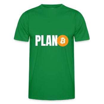 Plan B Bitcoin BTC - Men's Functional T-Shirt - kelly green - Front - AI Model Male 178 dark (178cm)