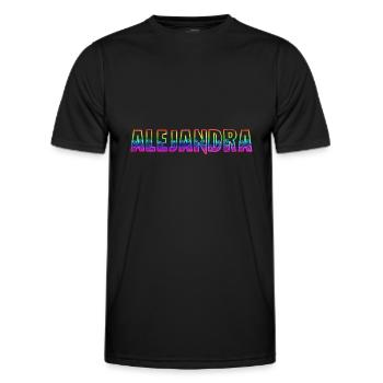 alejandra rs arc-en-ciel - T-shirt sport Homme - noir - Devant - AI Model Male 178 dark (178cm)