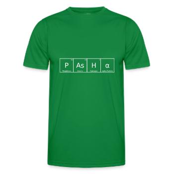 Pasha Nom Prénom Chimie Tableau périodique Éléments - T-shirt sport Homme - vert - Devant - AI Model Male 178 dark (178cm)