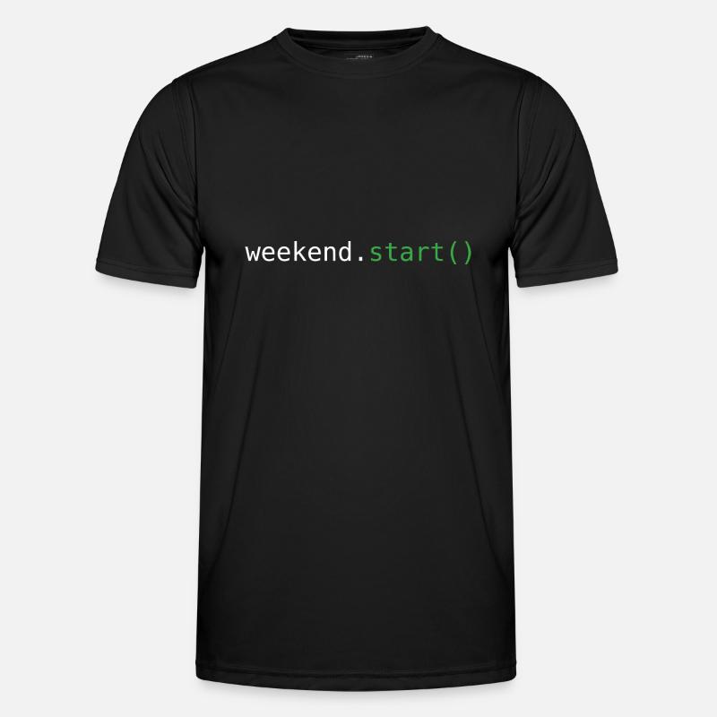 Start ins Wochenende - Männer Funktions-T-Shirt - Schwarz