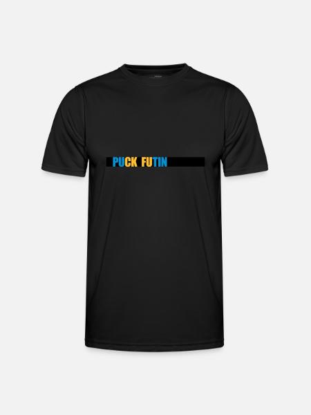 puck futin logo design - Men's Functional T-Shirt - black