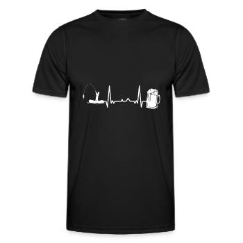 Pêche pêche - T-shirt sport Homme - noir - Devant - AI Model Male 178 dark (178cm)