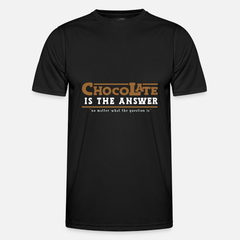 Chocolate Is The Answer - Men's Functional T-Shirt - black